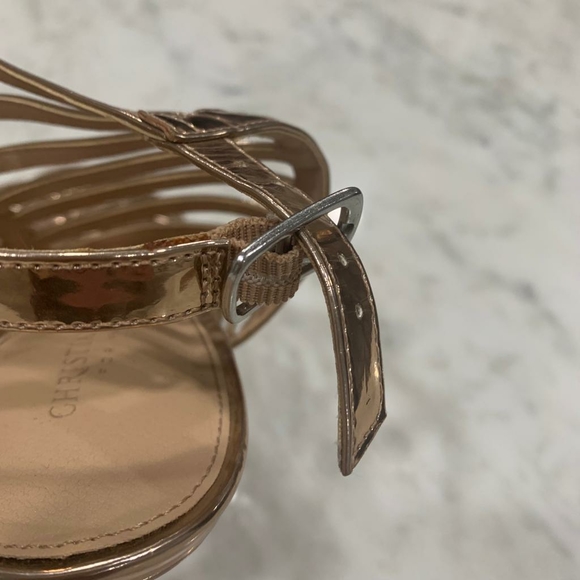 Christian Siriano USA 9 Rose Gold Stiletto 4.5" Heel with Ankle Strap - Picture 12 of 15